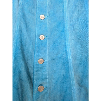 Vintage Bongo Sweatheart Neckline Denim Turquoise Dress 9