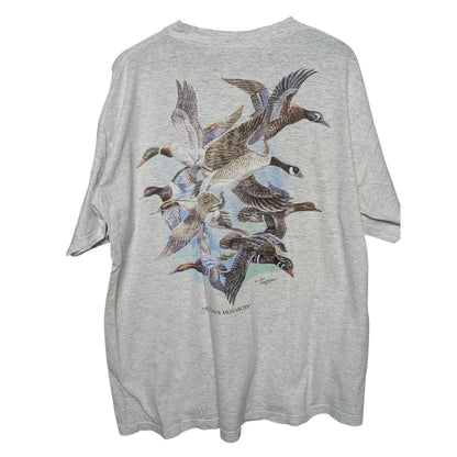 VTG Environmental Art Wear "Autumn's Monarchs" Fall Birds Graphic T-Shirt Size L