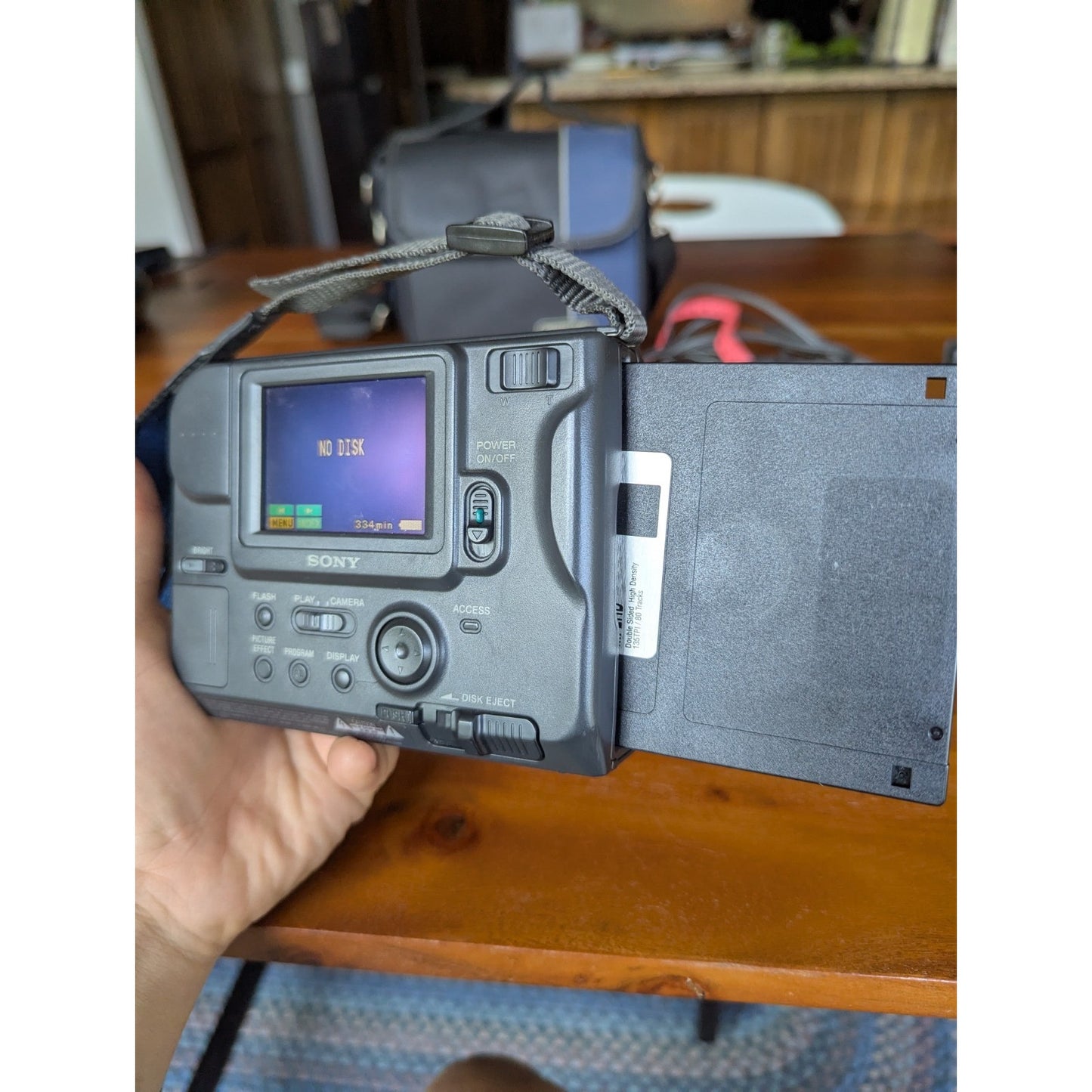 Sony Mavica MVC – FD73 Digital Camera Bundle (W/ Battery, Charger, 2 Disks, Bag)