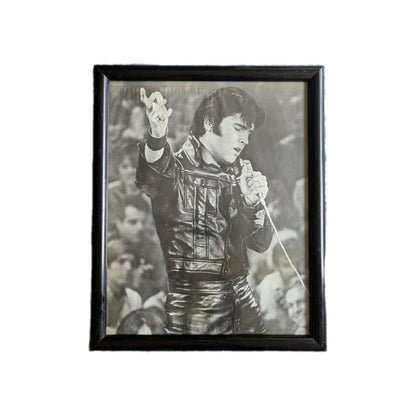 Elvis Presley Framed Photo – 18x22 – Black Leather '68 Comeback Special