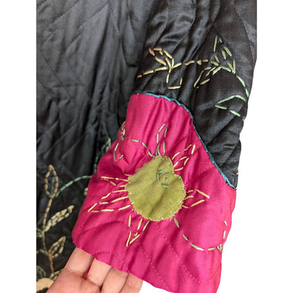 Vintage Kimono Style Quilted Robe As Is