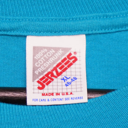 Vintage Bahamas Princess Casino T-Shirt XL Jerzees Teal Made in USA 90s
