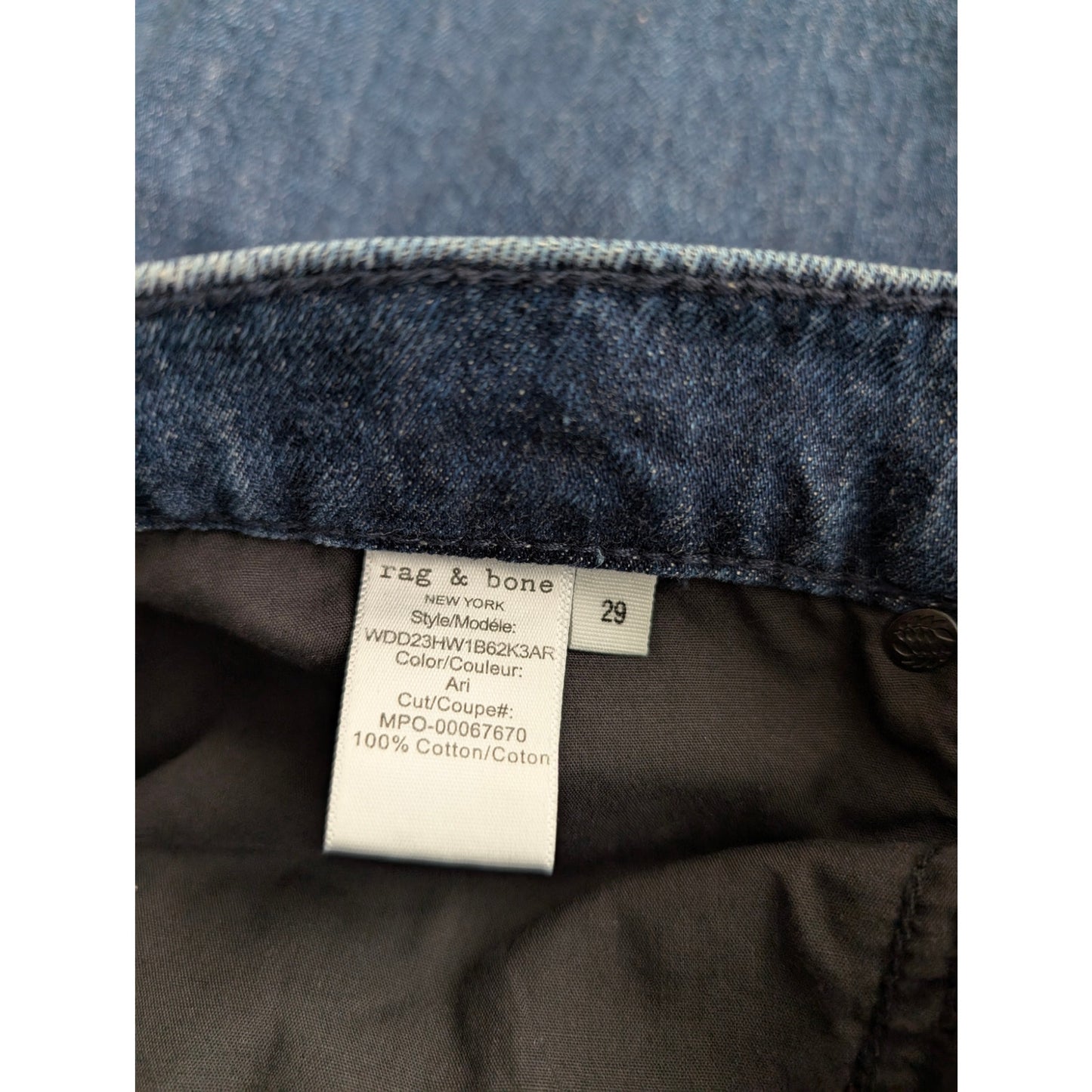 Rag and Bone Kaihara Japanese Denim Maxi Skirt Split Front 29