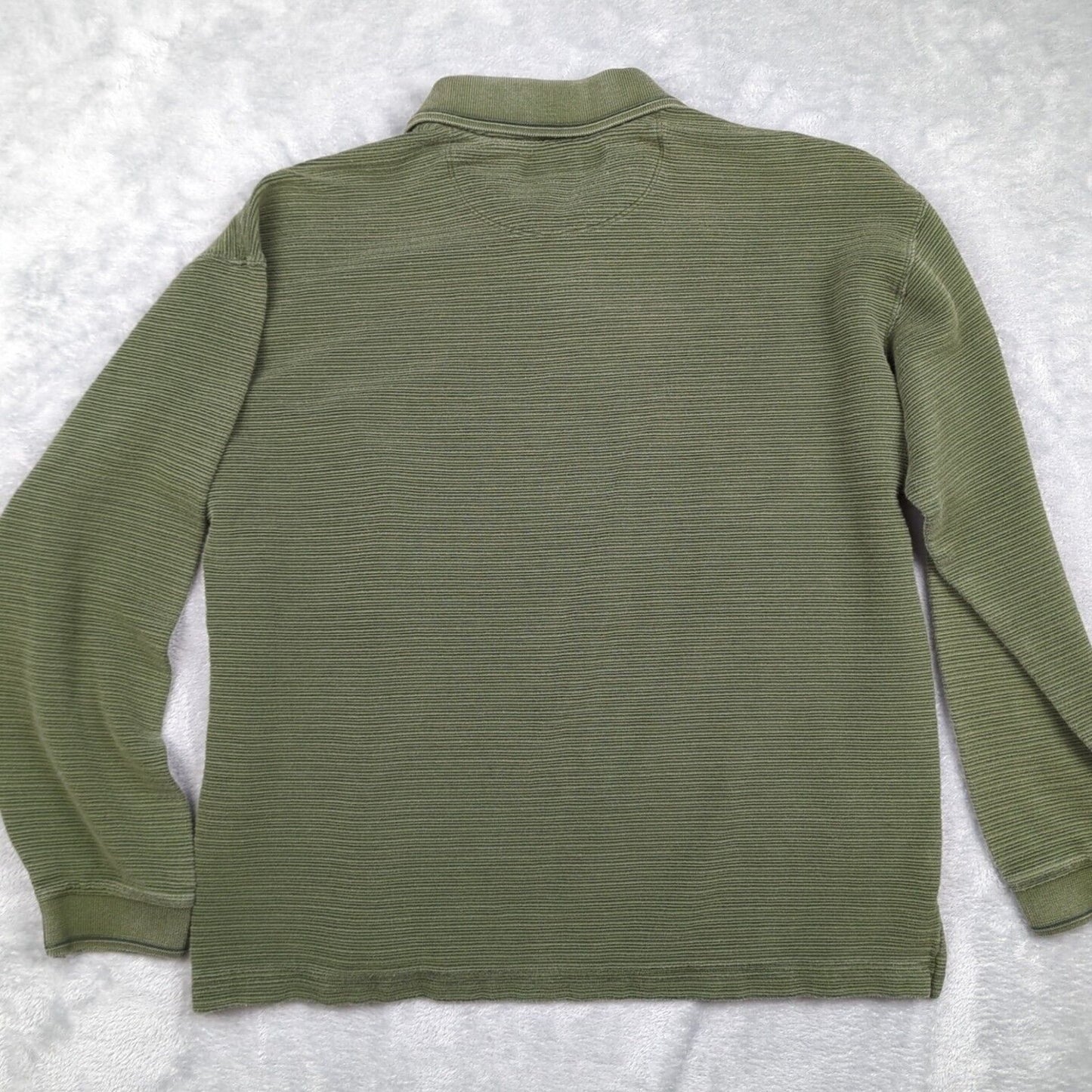 Men's Tommy Bahama Green Silk Blend Collared Casual Pullover Shirt L