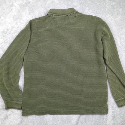 Men's Tommy Bahama Green Silk Blend Collared Casual Pullover Shirt L
