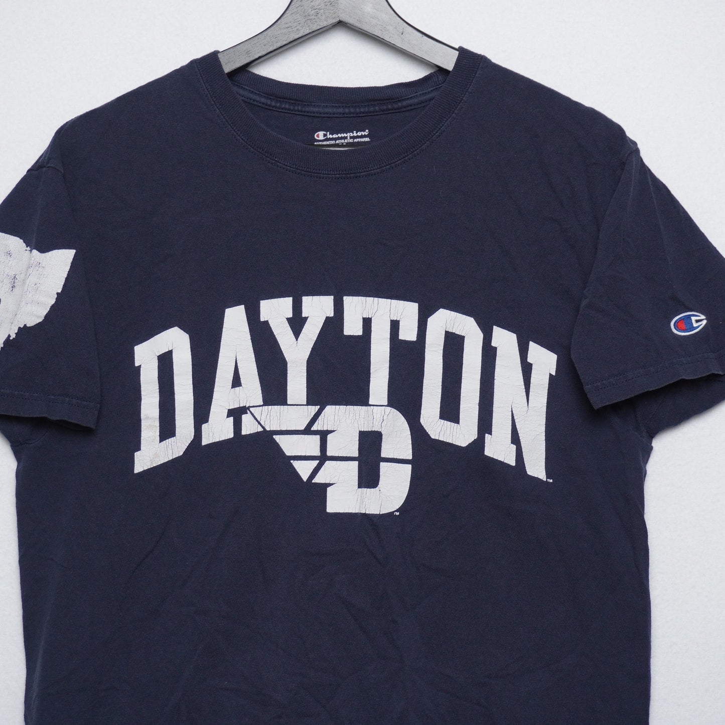 Champion University of Dayton Ohio Navy Blue T-shirt Size M