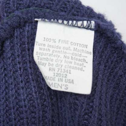 L.L. Bean USA Navy Cotton Full-Zip Sweater Jacket Men’s L