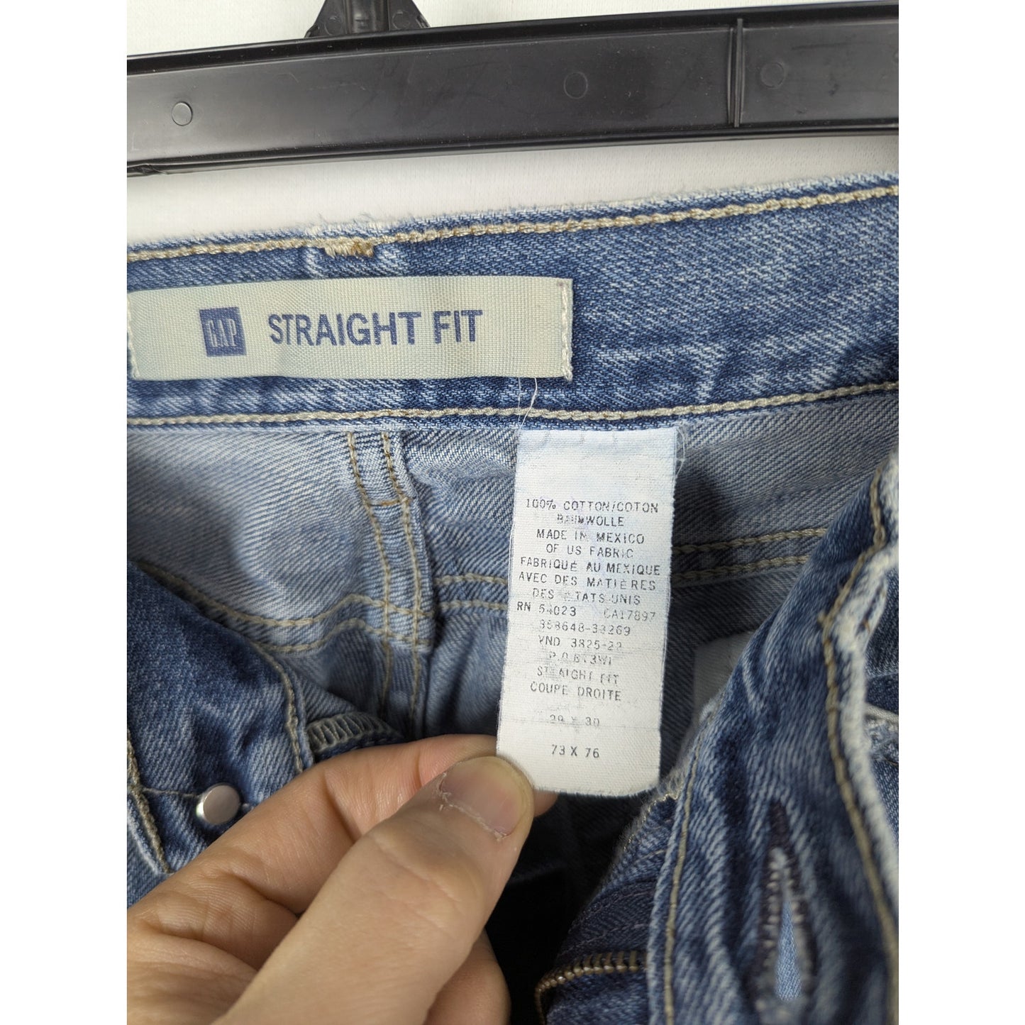 Vintage Gap Straight Fit Blue Jeans 28x30 100% Cotton