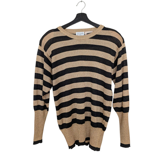 Vintage Levante Sport Marc Shale Glitter Long Sleeve Stripe Sweater