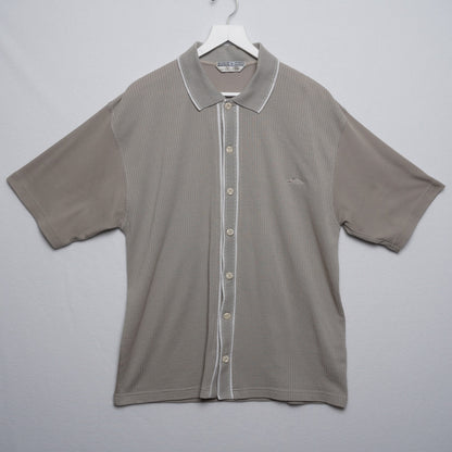 Quiksilver Knit Short Sleeve Button Up Shirt Size L