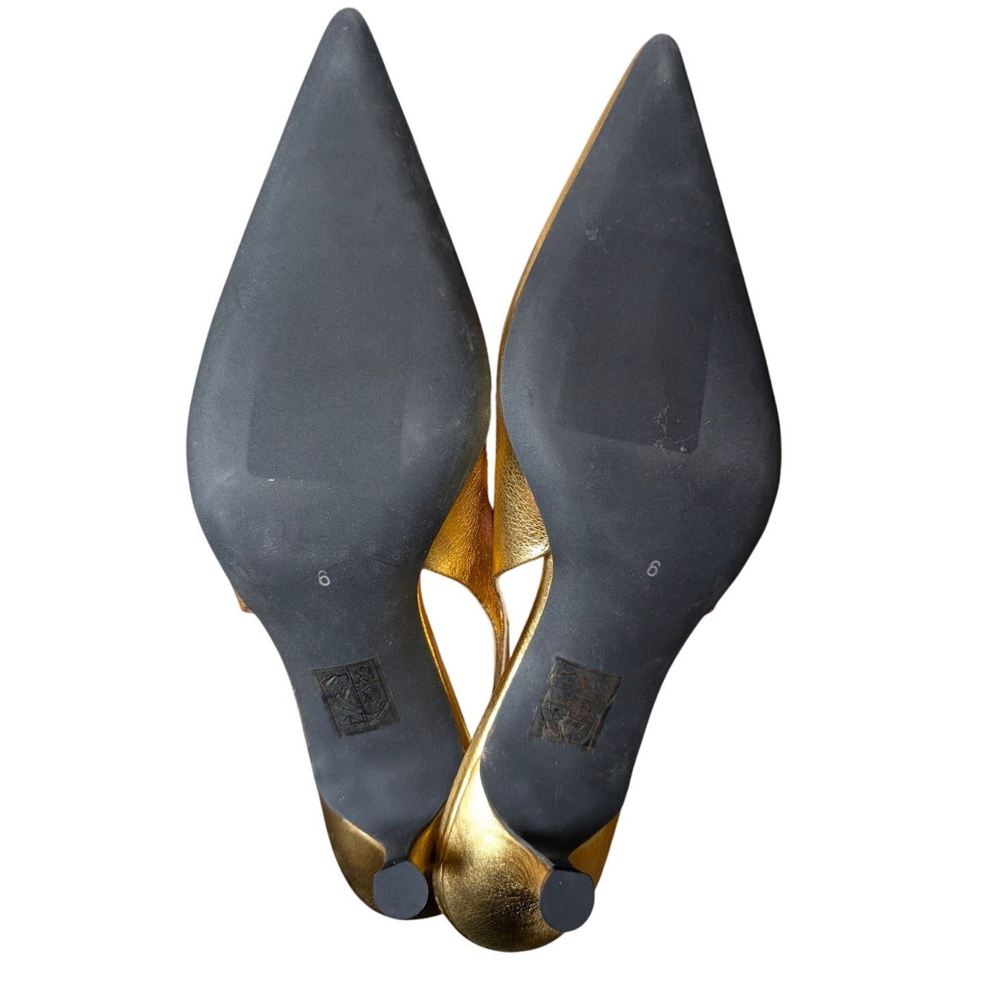 Jeffrey Campbell Gold Metallic Slingback Persona Pump (6)