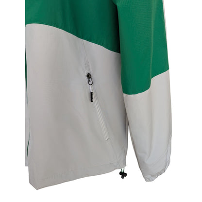 New Balance Men's Green and White Zip Up Windbreaker w/ Hood Size M NWT